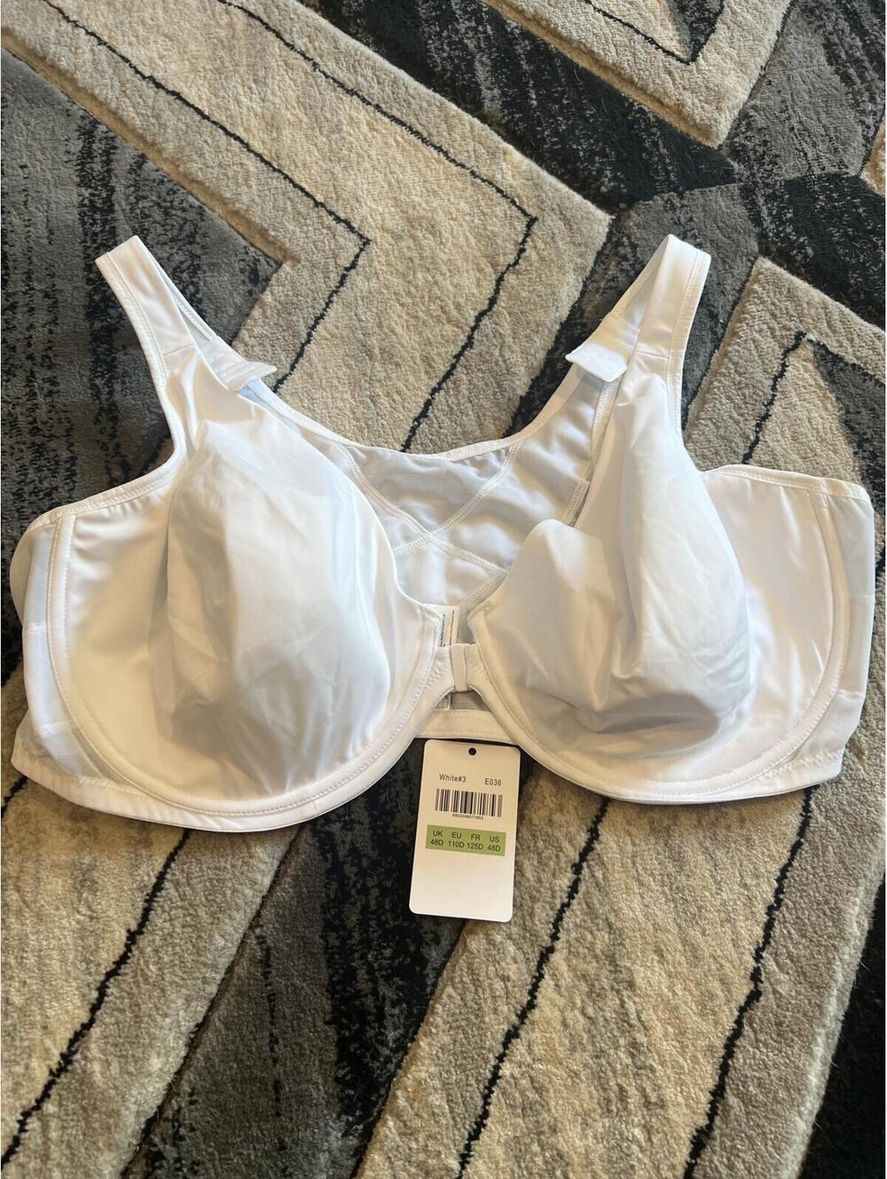 Meleneca White Full Coverage Bra Size 48D